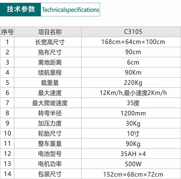 电动静宁尘推车C3105